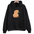 thumbnail image 2 of Sudadera con capucha con estampado de carpincho divertido para mujer/hombre, camisetas de dibujos animados Kawaii, sudadera para niñas, jerséis con capucha gráficos Harajuku de moda Unisex, 2 of 4