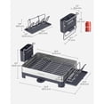 thumbnail image 2 of SONGMICS Dish Drying Rack, 1-Tier Dish Rack for Kitchen Counter with Rotatable and Extendable Drain Spout, Dish Drainer with Utensil, Cup, Glass, Cutting Board Holders, Silver and Gray, 2 of 6
