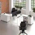 thumbnail image 1 of Scranton & Co Engineered Wood 2 Person Desk with Mobile Storage in White, 1 of 9