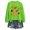 Light Green3, variant on Timeless Comfort Women's Hoodless Sweatshirt for Autumn and Winter with Bat Leisure and Halloween Ready Light Green3 M