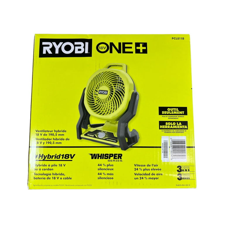 18V ONE+ Hybrid WHISPER SERIES 7.5 FAN - RYOBI Tools