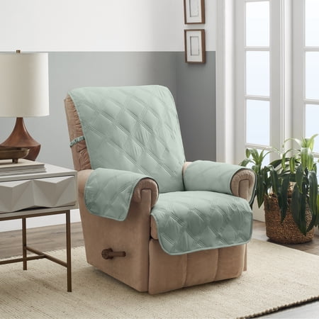 Innovative Textile Solutions 1-piece Hampton Diamond Secure Fit Recliner Furniture Cover  Celadon