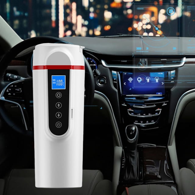 Taza térmica para coche con calefacción inteligente, taza de con apagado automático, se la la adaptaciónción para viajes a hogar, coche, 12 V - bl blanca