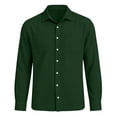 thumbnail image 5 of Gytharion Men's Plus Size Shirts Summer Cotton Linen Lapel Long Sleeve Button Down Blouses Solid Color Casual Fashion Tops with Pockets, 5 of 7