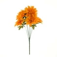 thumbnail image 6 of Efavormart Pack of 2 | 20" Orange Dahlia Flower Bushes, Artificial Wedding Bouquets, 6 of 10