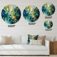 thumbnail image 4 of Designart "Explosive Gold Triangular Elegance VI" Modern Geometric Metal Round Wall Decor, 4 of 5