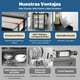 thumbnail image 5 of Escurridor de Trastes, Mueble de Cocina para Guardar Platos, Escurridor de Trastes de 3 Niveles con Puerta, Mueble Cocina, Soporte for Microondas, Gabinete Escurridor, 59 CM, 5 of 7