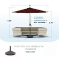 thumbnail image 3 of 9FT Patio Umbrella Market Table Umbrella With Upgraded Crank, Fuchsia, 3 of 5