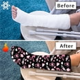 thumbnail image 7 of COEQINE Breast Cancer Leg Cast Cover Pink Ribbon Below The Knee Leg Cast Sleeve Stretch Fabric Leg Cast Protector Soft Leg Shower Cast Cover for Women Gifts for Women Friends Size L, 7 of 7