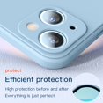 thumbnail image 5 of 3CG New Liquid Soft Silicone Square Phone Case For iPhone 14 11 12 13 Pro XS XR Max Mini 7 8 SE 2 X Plus Shockproof Back Cover, 5 of 5