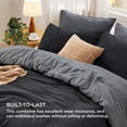 thumbnail image 3 of Juego de edredón Bedsure, tamaño king, reversible, negro, 3 piezas, 3 of 7