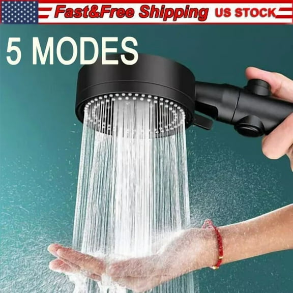 High-Pressure Shower Head, Multi-Functional Hand Held Sprinkler With 5 Modes Usa