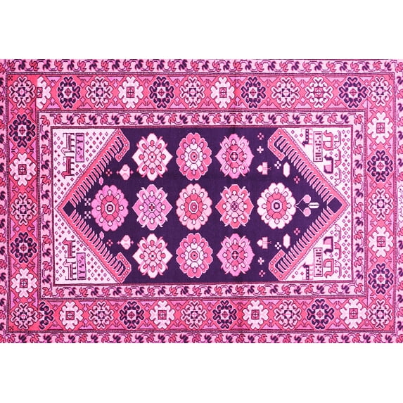 Ahgly Company Indoor Rectangle Persian Pink Traditional Area Rugs, 2' x 3'