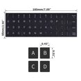 thumbnail image 3 of 2 pegatinas universales para teclado inglés con pinzas, pegatinas para teclado, fondo negro con letras blancas, letras de teclado, pegatinas de repuesto para PC, portátil, computadora de escritorio, t, 3 of 5