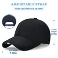 thumbnail image 2 of Baseball Cap with LED, Rechargeable Full Cotton Baseball Cap with USB Cable Adjustable Size for Outdoor Camping Night Fishing (Black), 2 of 8