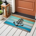 thumbnail image 4 of Nautical Anchor Entryway Rug 2'x3'&nbsp; Non Slip Front Door Mats, Retro Blue Brown Wooden Boards Farmhouse Entrance Rugs Indoor Outdoor Carpet, Washable Floor Mats Small Area Rug for Bedroom Kitchen, 4 of 8