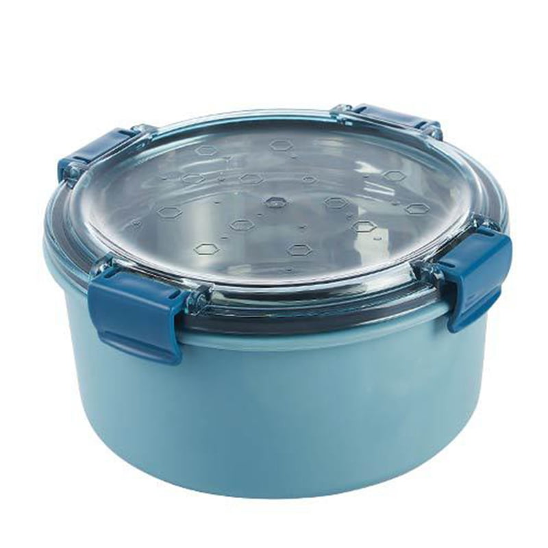 1000ml Round Stainless Steel Bento Lunch Box Leakproof Food Container With Lid Walmart Com
