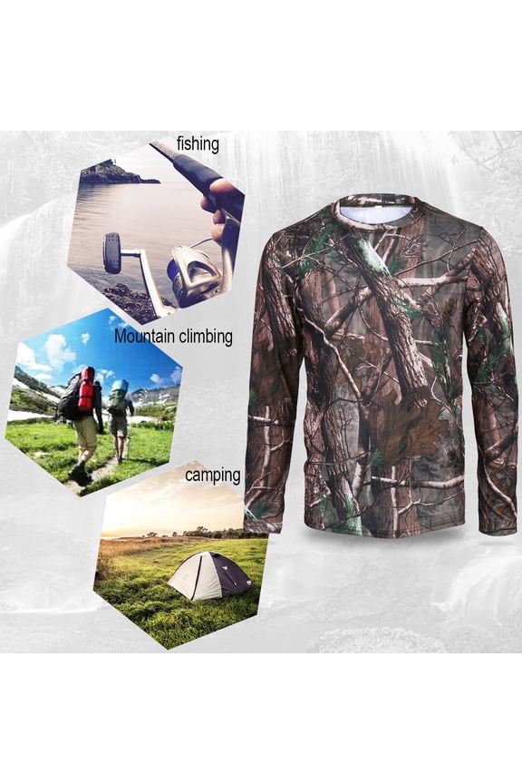 Men Long Sleeve T-Shirt Quick Drying Clothes For Camping Outdoor Sport Equipment