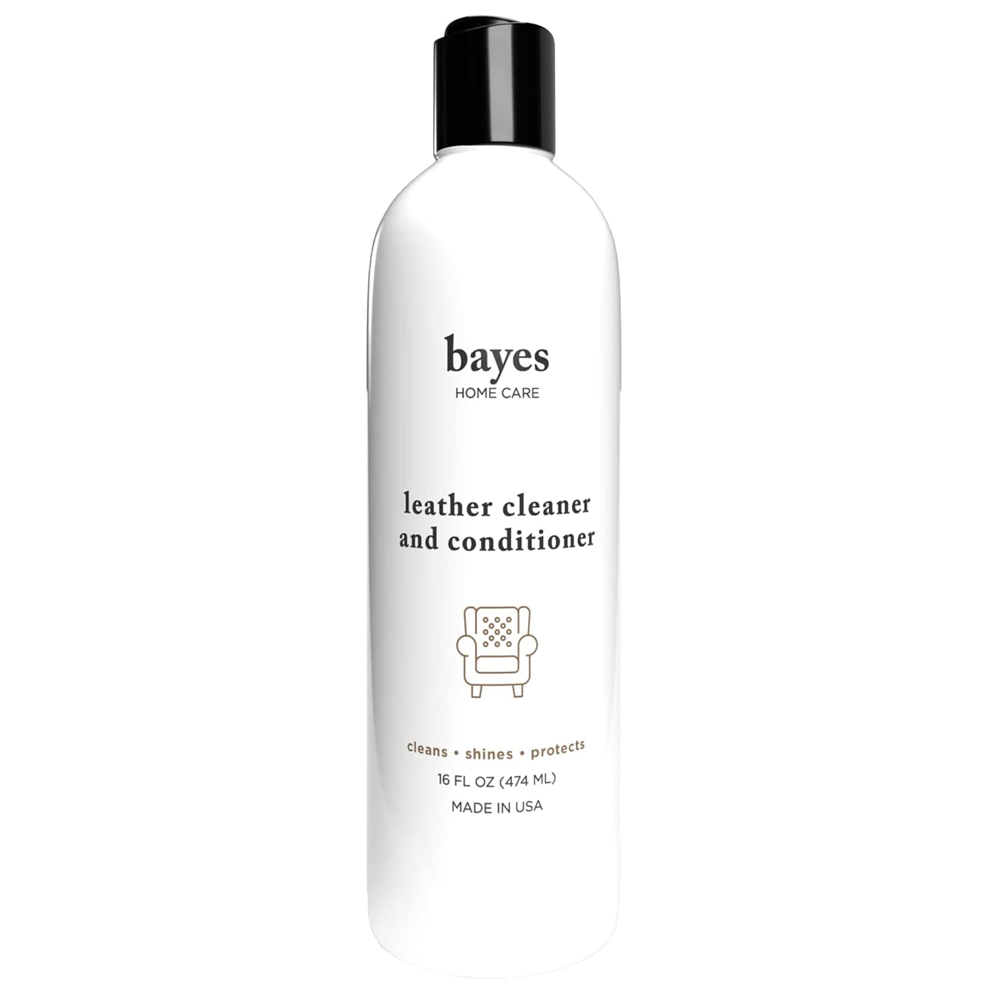 Bayes Leather Upholstery Cleaner and Conditioner For Couch, Car Seat, Shoe and Handbags 16 oz