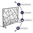 thumbnail image 5 of HOMCOM Single-Panel Metal Fireplace Screen Cover Stainless Steel Spark Guard Art Modern Decoration, Black, 5 of 9