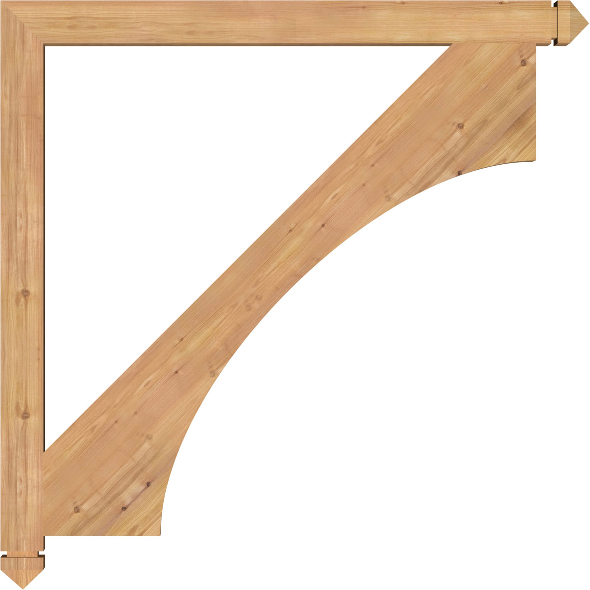 Ekena Millwork 3 1/2"W x 48"D x 48"H Westlake Arts & Crafts Smooth Bracket, Western Red Cedar