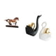 thumbnail image 5 of Escultura de cisne y caballo, figura decorativa, pieza de arte coleccionable, adorno para escritorio, estantería, mueble de sala de estar, decoración, 5 of 8