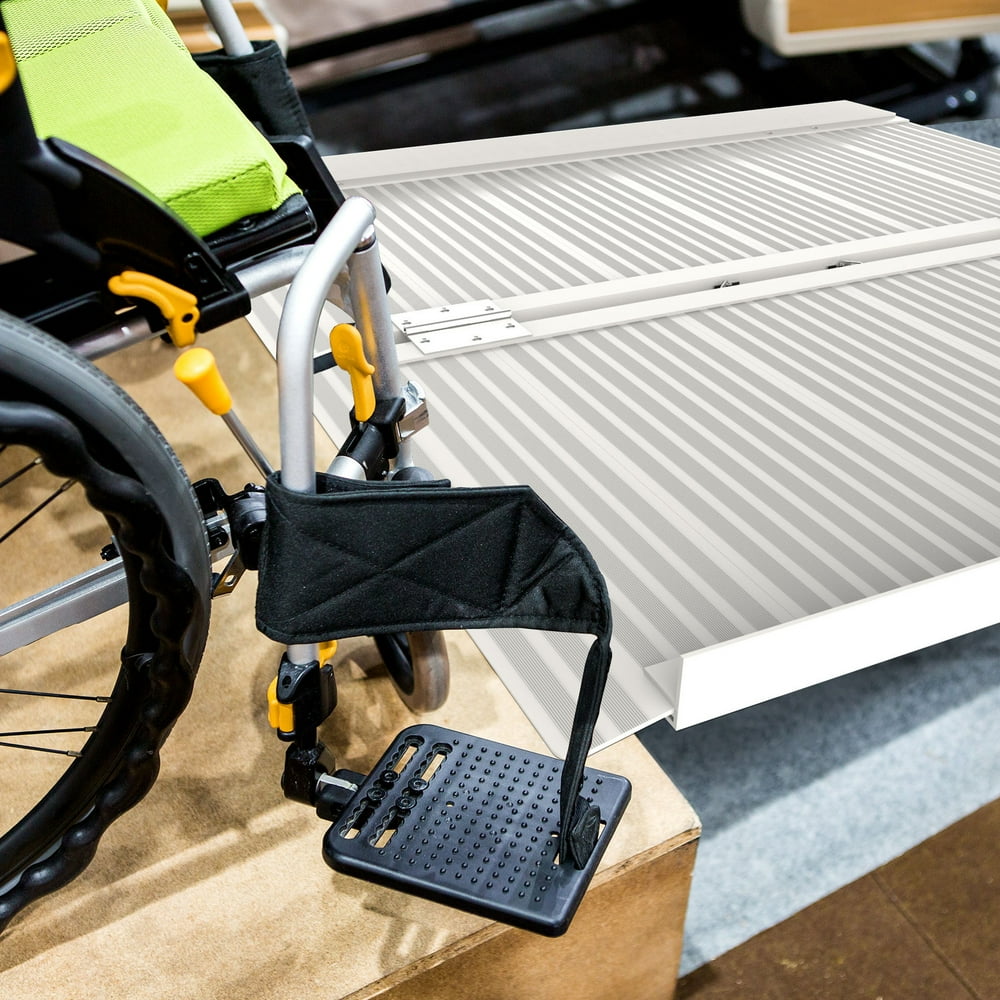 Stalwart Aluminum Wheelchair Ramp Extra Wide NonSkid Traction