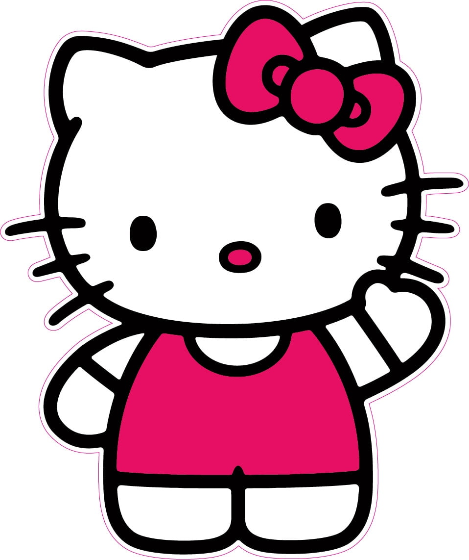 Highest Quality BIG or SMALL Car Decal Sticker HELLO KITTY Face  Wall