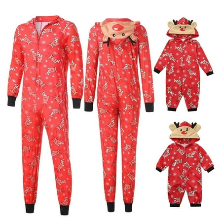 

Jogger Pants for Women Pajama Pants for Women Women Deer Hooded Romper Jumpsuit Family Pajamas Sleepwear Christmas Outfit Yoga Pants for Women Cargo Pants Women