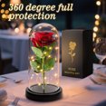 thumbnail image 6 of Oziral Rose Flower Gifts for Girlfriend Mom Women Artificial Rose Flower in Glass Dome Christmas Birthday Gift for Mom Wife Valentine's Day Gifts for Her Forever Rose Decor for Grandma Sister, 6 of 8