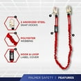Palmer Safety ATERET L121133 4 Pack 6' Internal Shock Absorber Lanyard