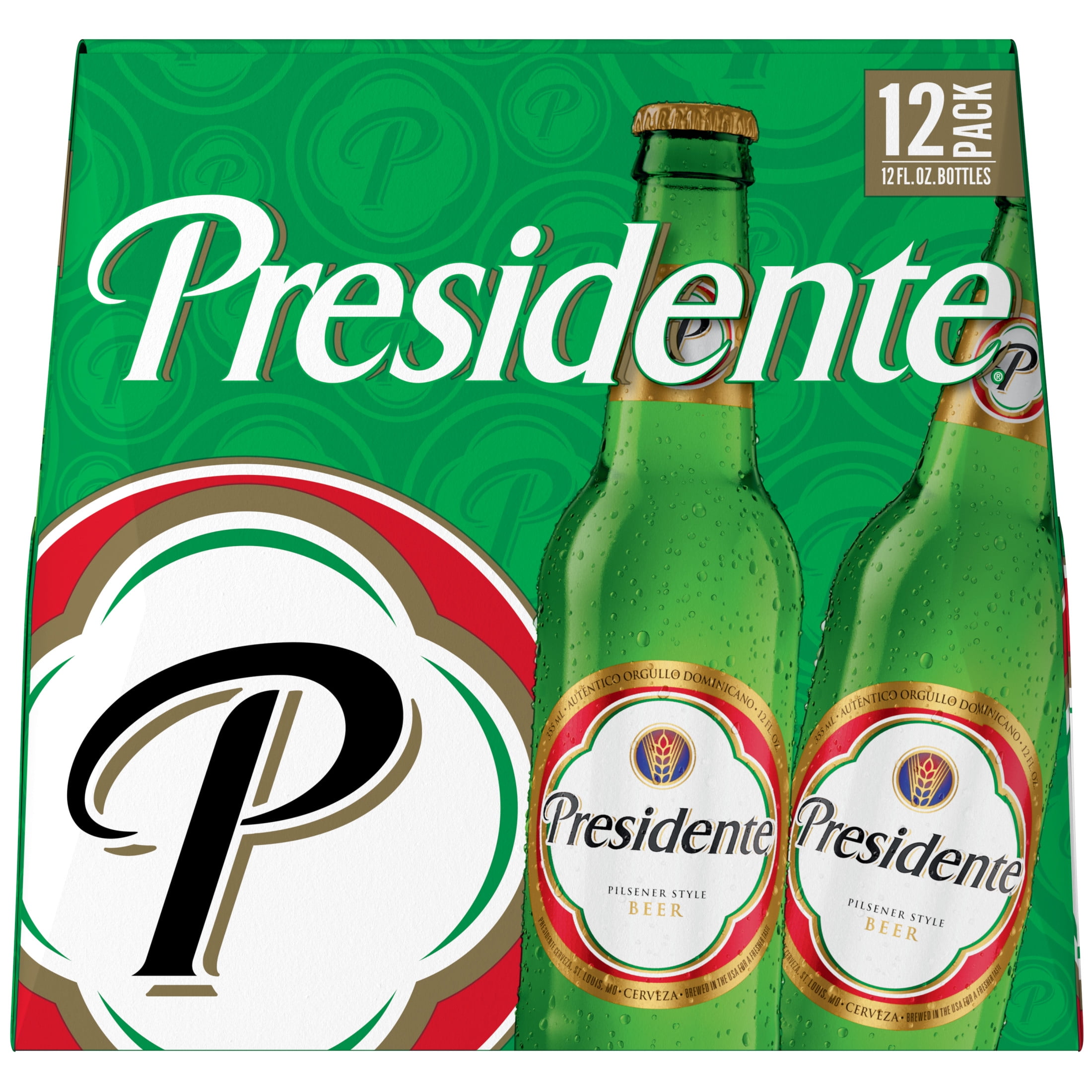 Presidente Pilsener Style Beer, 12 pack 12 fl. oz. Bottles, 5% ABV
