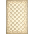 thumbnail image 6 of SAFAVIEH Chelsea Alecia Geometric Borders Wool Area Rug, Ivory/Camel, 3' x 3' Round, 6 of 10