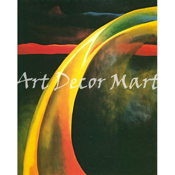 Red And Orange Streak-O'Keeffe - CANVAS OR PRINT WALL ART