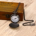 thumbnail image 3 of HLONK Mens Blank Stainless Steel White Dial Arabic Numeral Pocket Watch, 3 of 7