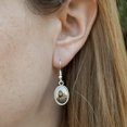 thumbnail image 3 of Lion on a Rock Novelty Dangling Drop Oval Charm Earrings, 3 of 3