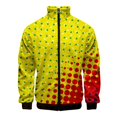 thumbnail image 5 of Chaqueta con estampado 3D de lunares de colores para hombre, abrigo de manga larga con estampado de moda pop, chaquetas de calle de gran tamaño para primavera y otoño, chaquetas con cremallera, 5 of 5