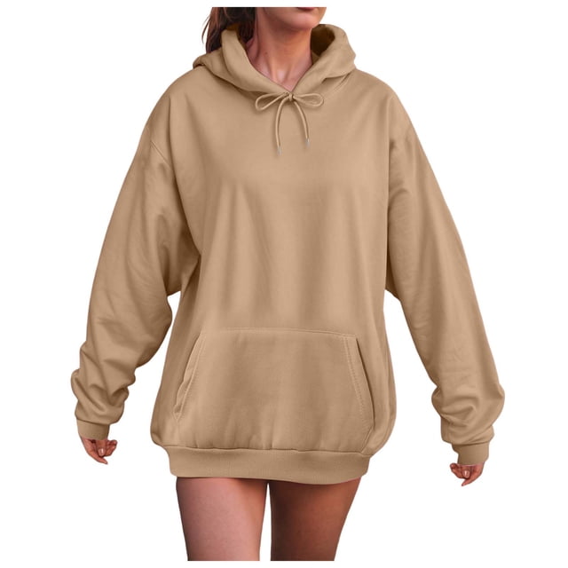 DXOUPM Chandail à Capuchon Décontracté pour Femme Chandails Mignons en Molleton Chandail à Enfiler Hauts Tenues d'Automne à la Mode