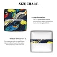 thumbnail image 5 of Lsque Parrot Printed Tissue Box Cover Holder, Facial Paper Organizer Dispenser,Square with Bottom Belt, PVC Leather Decorative Organizer, 5 of 8