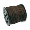 Dark Espresso Brown Faux Leather Suede Ultra Microfiber Beading Cord - Bulk Spool 100 Yd (300 Ft)