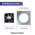 thumbnail image 2 of Whole Parts Refrigerator Axial Fan Kit Part# 013112-000 - Replacement and Compatible with Some Viking Refrigerators or Freezers, 2 of 6