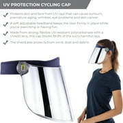 Safety Shield Mask - UV Protection Sun Hat Protects Face Eyes Mouth Skin from Splash - Reusable Goggle Face Visor Transparent - Soft Adjustable Headband - Rotates Desired Angle, Safeguard UV Rays