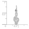 thumbnail image 3 of 14K White Gold Charm Pendant 20 mm 5 Treble Clef, 3 of 3