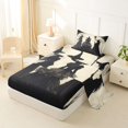 thumbnail image 2 of Homewish Western Witch Twin Sheets for Kids, Vintage Spooky Halloween Moon Bedding, 3-Piece, 1 Flat Sheet, 1 Fitted Sheet and 1 Pillowcase, 2 of 5