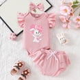 thumbnail image 6 of Kaprioy Baby Girl Clothes My First Mother's Day Outfits Besties Embroidery Romper Skirt Shorts Headband 3Pcs Set Girls Easter Outfits, 6 of 6