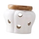 thumbnail image 3 of Recipiente para guardar ajos con forma de calabaza, diseño japonés, con tapa de madera de bambú, ideal para hogar y cocina., 3 of 9