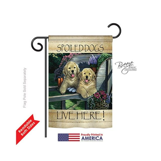 Pets Wagging Along For The Ride 2-Sided Impression Garden Flag - 13 x 18.5 in.