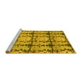 thumbnail image 2 of Ahgly Company Machine Washable Indoor Square Abstract Yellow Modern Area Rugs, 8' Square, 2 of 4