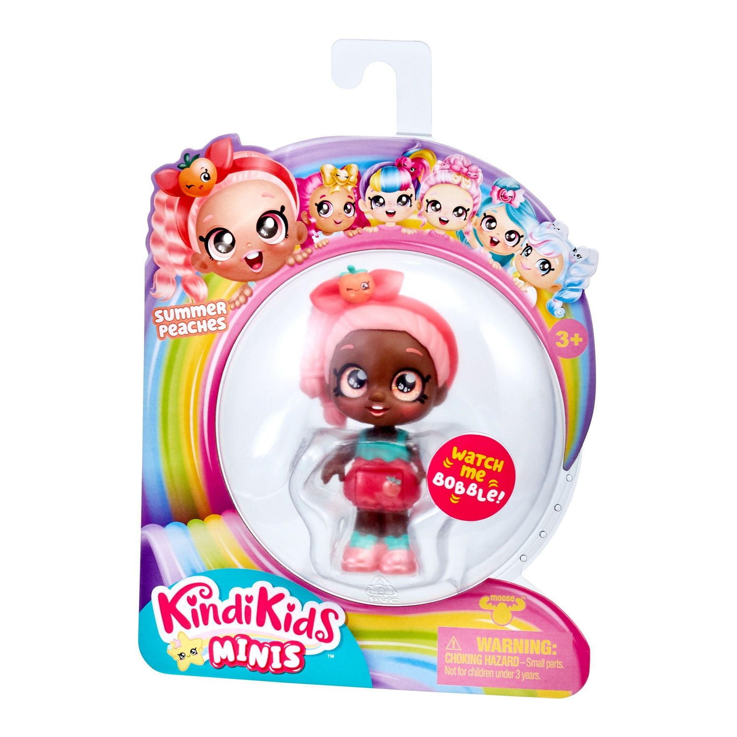 Kindi Kids Minis - Summer Peaches - Mini Bobble Head Doll