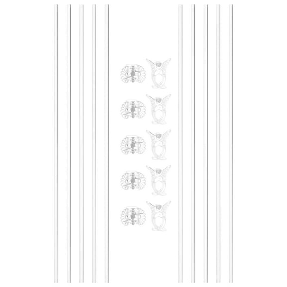 Hemoton 1 Set of Acrylic Plant Support Plant Stakes Straight Plant Scaffolds Flower Supports Pole for Yard